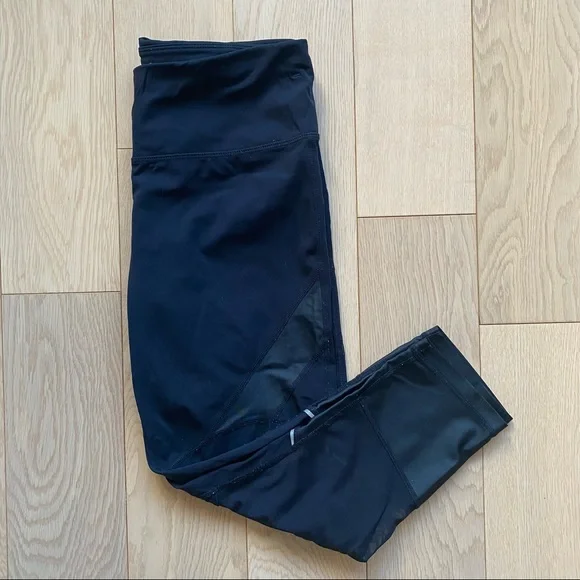 Sweaty Betty Power Wetlook Mesh Crop Leggings Black Size Small - Picture 5 of 9